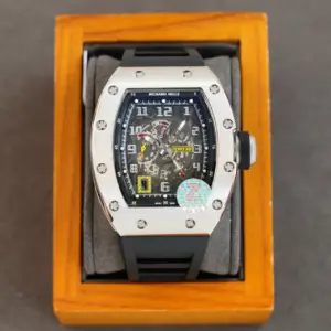 Richard Mille RM 030 — Silver tone case / Black strap — image 1