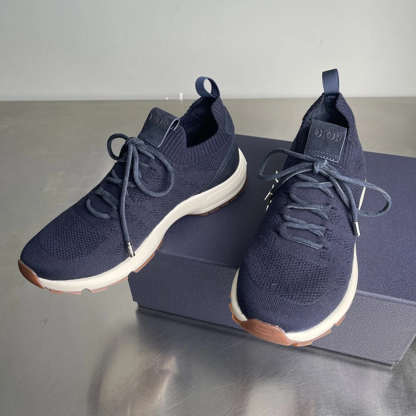 Dior B80 Lounge Sneaker Navy Blue Cannage · 3SN333AAS_H535