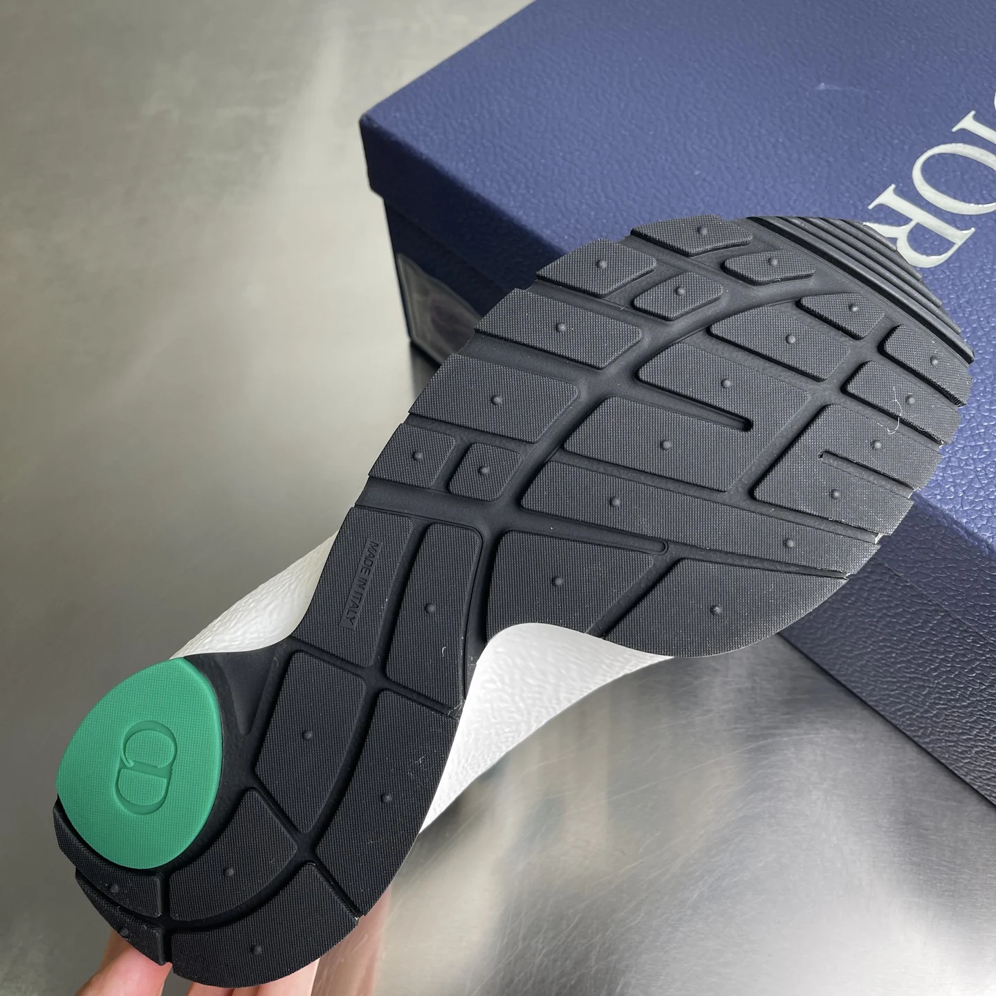Dior Mile Sneaker White and Cedar Green · 3SN352ACL_H066