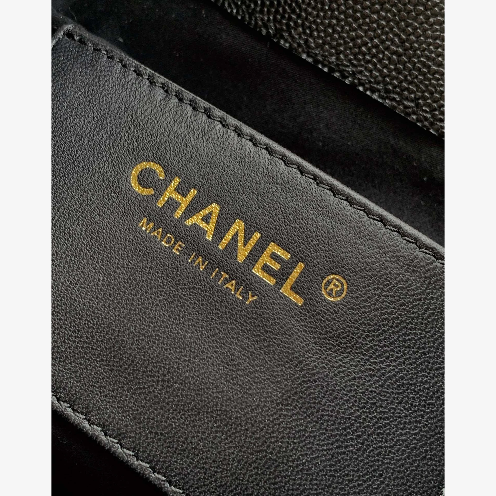 Chanel 25 Small Handbag · Black Grained Calfskin Black · Grained Calfskin · Gold-Tone Metal